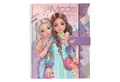 Produktbild: Depesche Skizzenbuch TOPModel Malbuch mit 33 vorgedruckten Seiten zum Outfit-Gestalten, Set inkl. Papier, Schablone, Sticker, weiß