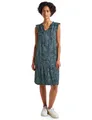 Produktbild: STREET ONE Damen 1408780 Gemustertes Tunika-Kleid, Deepwater Blue, 36