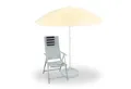Produktbild: relaxdays Balkonschirm Sonnenschirm 180 cm, natur
