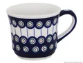 Produktbild: Bunzlauer keramik sehr großer 500 ml Jumbo Kaffeebecher/Teetasse – Ø 11 cm, leicht geschwungene Silhouette, 10 cm hoch (Dekor 8)