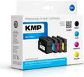 Produktbild: Tintenpatronen-Set KMP, Farben: Farbe: schwarz, cyan, magenta, gelb, kompatibel für HP 950XL/951XL