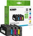 Produktbild: KMP Multipack H100V schwarz, cyan, magenta, gelb Tintenpatronen ersetzen HP Offi