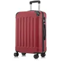 Produktbild: YONSLY Hartschalen-Trolley Hartschalen-Koffer Trolley 360° Rollen, robuster Reisekoffer, 4 Rollen, mit Zahlenschloss, für Business und Urlaub 46/55/66/76 cm rot 66 cm