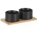 Produktbild: Schalen-Set Gunten Porzellan schwarz 3tlg 23,5x12,0x7,5cm 10,0cmØ