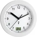 Produktbild: TFA Dostmann Funk Wanduhr 17.5 cm x 5.5 cm Weiß Badezimmer- Feuchtraum geeign875