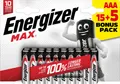 Produktbild: Energizer MAX AAA-Batterien 15 + 5 Stück