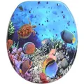 Produktbild: Sanilo WC-Sitz Ocean A685238, mit Motiv, Absenkautomatik, Metallscharnier, Holz