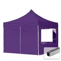 Produktbild: TOOLPORT Faltpavillon Faltzelt Pavillon 3x3m - 4 Seitenteile Aluminium 32mm Partyzelt 700N lila