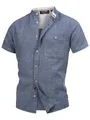 Produktbild: Indicode Herren INHelmer Kurzarm-Hemd mit Stehkragen | Herrenhemd Männerhemd Navy, XXL