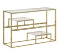 Produktbild: vidaXL Konsolentisch, Beistelltisch Golden Edelstahl und Hartglas