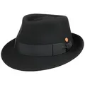 Produktbild: Mayser Classico Trilby Fedora Wollfilz Handmade Ripsband Made in EU Herren Sommer Winter schwarz 59 cm