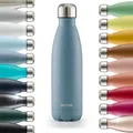 Produktbild: Blumtal Trinkflasche 350 ml Edelstahl - auslaufsichere Isolierflasche - BPA-freie Trinkflasche kalt & warm - doppelwandige Insulated Bottle - rostbeständige Isolierflasche Dove Grey - Grau-Blau