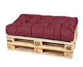 Produktbild: TexDeko® Garden Palettenkissen 120x80x18cm wasserabweisend UV - beständig In- & Outdoor Premium Sitzkissen gesteppt Palettenauflage für Europaletten Palettenpolster (Bordeaux)