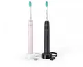 Produktbild: Philips Sonicare 3100 series 3100 series HX3675/15 2x Elektrische Schallzahnbürsten - Schwarz/Rosa