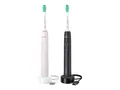 Produktbild: Philips 3100 Series HX3675 Zahnbürstenset - Black/Sugar Rose HX3675/15