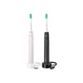 Produktbild: Philips 3100 series HX3675/15 2x Elektrische Schallzahnbürsten - Schwarz/Rosa -