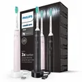 Produktbild: 2x Philips Sonicare 3100 Schallzahnbürste C1, schwarz und rosa, HX3675/15
