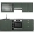 Produktbild: Vicco Küchenzeile, Grün, Anthrazit, Holzwerkstoff, Küchenblock,Rechteckig, 235x81.6x46 cm, Küchen, Küchenzeilen & Küchenblöcke, Küchenzeilen ohne Geräte