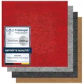 Produktbild: andiamo Teppichfliesen selbstklebend – 25 Stück, 40x40 cm Filz Bodenbelag für Wohnräume, DIY, leicht verlegbar & für Fußbodenheizung – Standard 4 m², Rot