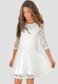 Produktbild: KIDSWORLD Jerseykleid - Spitzenkleid festliche Anlässe, knielang, aus Spitze und Jersey, 3/4-Ärmel
