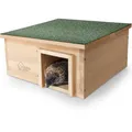 Produktbild: wildlife home Igelhaus Winterfest Groß XXL I aus Holz mit Boden & wetterfestem Dach I Igelfutterhaus I Katzensicher Igel Winterquartier für den Garten