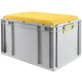Produktbild: PROREGAL Eurobox NextGen Seat Box Gelb | HxBxT 36,5x40x60cm | 65 Liter | Griffe geschlossen | Eurobehälter, Sitzbox, Transportbox, Transportbehälter