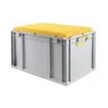 Produktbild: PROREGAL Eurobox NextGen Seat Box Gelb | HxBxT 36,5x40x60cm | 65 Liter | Griffe geschlossen | Eurobehälter, Sitzbox, Transportbox, Transportbehälter, Stapelbehälter