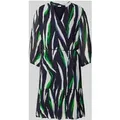 Produktbild: s.Oliver BLACK LABEL Knielanges Kleid mit Allover-Muster in Marine, Größe 44