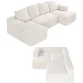 Produktbild: VEVOR Modulares Sofa U-förmig mit hochelastischem Schaumstoff und hochdichtem Polster-Cordsofa (Tragkraft 545 kg) für das Wohnzimmer einer Wohnun... - Beige