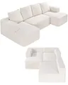 Produktbild: VEVOR Lounge Sofa Modulares Sofa U-Form Modulsofa mit Kissen Beige Couch 256cm