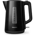 Produktbild: Philips Wasserkocher Series 3000, 1.7 L, Leuchtanzeige mit Klappdeckel und Kontrollanzeige, Schwarz (HD9318/20) - Schwarz
