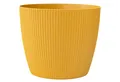 Produktbild: KONZEPT Blumentopf groß, gerillte Struktur 26/30cm, Übertöpfe für Zimmerpflanzen, aus Kunststoff ideal für Wohnzimmer, Küche und Balkon