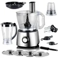 Produktbild: Multifunktionale Küchenmaschine 12-in-1 als Zerkleinerer Mixer und Kneter zum Hacken Reiben und Entsaften von Obst und Gemüse