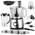 Produktbild: Koliber Multifunktionale Küchenmaschine1400W 12 in 1 Zerkleinerer Mixer Kneter 3L Schüssel Reiben Schneiden Mixen Mahlen Entsaften Edelstahlmesser Smoothie Aufsatz Kaffeemühle Küchenhelfer
