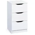 Produktbild: Mid.you Nachtschrank Interlink West, Weiß, 3 Schubladen, 41x71x40 cm, Schlafzimmer, Nachttische