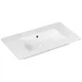 Produktbild: Fackelmann breites Einbau Keramikwaschbecken weiß ca. 80 cm Handwaschbecken