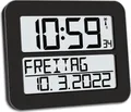 Produktbild: Digitale Funkwanduhr mit Wochentags- und Datumsanzeige TIMELINE MAX TFA Dostmann 60.4512.01