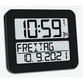 Produktbild: TFA® digitale Funkwanduhr 60.4512.01 schwarz Kunststoff 25,8 x 21,2 cm