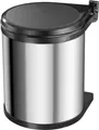 Produktbild: Abfallsammler Hailo Compact-Box M, 15 l, rund, Dreh-Kipp-Deckel, Edelstahl 138407