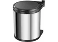 Produktbild: Abfallsammler Hailo Compact-Box M, 15 l, rund, Dreh-Kipp-Deckel, Edelstahl