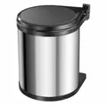 Produktbild: Hailo Einbaumülleimer Compact-Box M, Abfalleimer Mülleimer Edelstahl Schwarz 15L