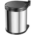 Produktbild: Hailo 3555-101 Compact-Box M Recycle Bin 15l Silberschwarz