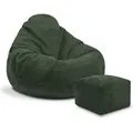Produktbild: Dreamroots Sitzsack, Grün, Waldgrün, Textil, 90x100x90 cm, Oeko-Tex® Standard 100, Wohnzimmer, Hocker, Sitzsäcke, XXL Sitzsäcke
