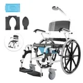 Produktbild: VEVOR Toilettenstuhl Toilettenrollstuhl WC Stuhl Duschrollstuhl Nachtstuhl 136kg