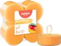 Produktbild: Bolsius True Scents – 8 Teelichter Maxi Duft – Mango – Lange Brenndauer von 8 Stunden – Kerze für den Innenbereich – Natürliche Extrakte – Veganes Wachs – Ohne Palmöl