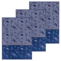 Produktbild: KRACHT 3er Pack Geschirrtücher Piepmatz ca.50 x 70 cm Halbleinen Jacquard blau