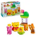 Produktbild: Lego DUPLO | Disney Winnie Puuhs Geburtstagsparty - Lernspielzeug für Vorschulkinder - Set mit 3 Minifiguren, inkl. Winnie Puuh, Tigger & Ferkel - Geschenk für Jungen & Mädchen ab 1 Jahr 10457
