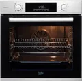 Produktbild: BEKO Einbaubackofen BBIS12301XE, mit 2-fach-Teleskopauszug, SteamShine, Dampf für knusprige Kruste & fluffiges Inneres dank SteamAdd
