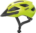 Produktbild: ABUS Rennradhelm Macator - sportiver Fahrradhelm für Einsteiger - auch für Zopfträger/-innen - für Damen und Herren - Gelb, Größe L (58-62 cm)