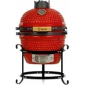 Produktbild: Kamado Grill Holzkohlegrill Ø 32 Cm 'haiiro' Mit Grillrost Und Thermometer, Rot - Bbq-toro